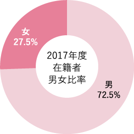 2017年度在籍者男女比率
